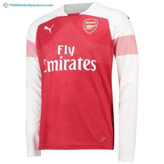 Maillot Arsenal Domicile ML 2018 2019 Rouge Pas Cher