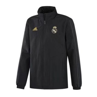 Coupe Vent Real Madrid 2019 2020 Noir Jaune Pas Cher