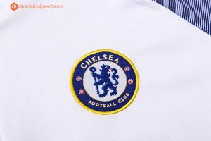 Survetement Chelsea 2017 2018 Blanc Gris Bleu Pas Cher