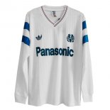 Maillot Marseille Domicile ML Retro 1990 Blanc Pas Cher