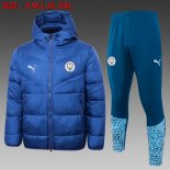 Manteau de duvet Manchester City Ensemble Complet 2024 2025 Bleu 2