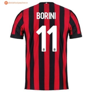 Maillot Milan Domicile Borini 2017 2018 Pas Cher