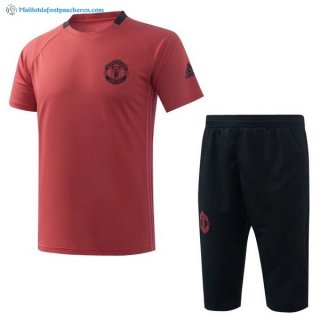 Entrainement Manchester United Ensemble Complet 2017 2018 Orange Pas Cher