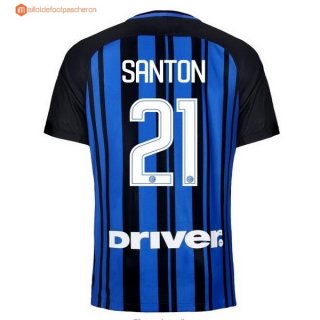 Maillot Inter Domicile Santon 2017 2018 Pas Cher