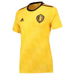 Maillot Belgique Exterieur Femme 2018 Jaune Pas Cher