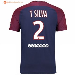 Maillot Paris Saint Germain Domicile T Silva 2017 2018 Pas Cher