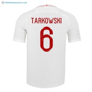 Maillot Angleterre Domicile Tarkowski 2018 Blanc Pas Cher