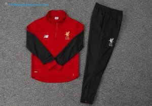 Survetement Enfant Liverpool 2017 2018 Rouge Noir Pas Cher