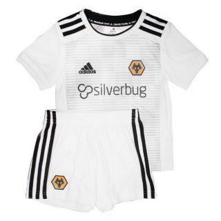 Maillot Wolves Exterieur Enfant 2018 2019 Blanc Pas Cher