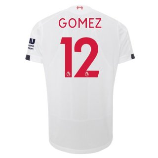 Maillot Liverpool NO.12 Gomez Exterieur 2019 2020 Blanc Pas Cher