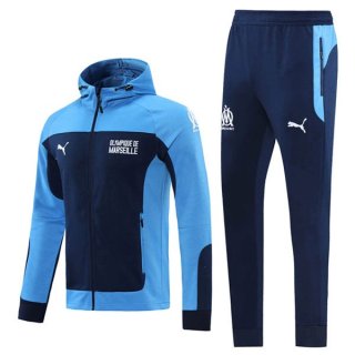 Sweat Shirt Capuche Marseille 2021 2022 Bleu Pas Cher