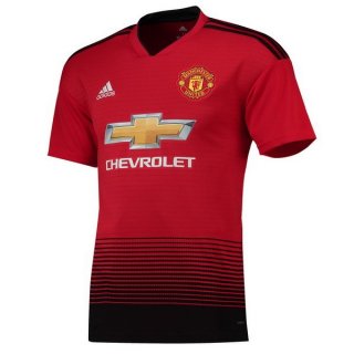 Thailande Maillot Manchester United Domicile 2018 2019 Rouge Pas Cher