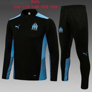 Enfant Training Top Marseille 2022 Noir Bleu