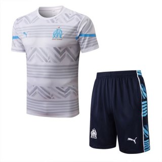 Maillot Entrainement Marseille Ensemble Complet 2022 2023 Blanc