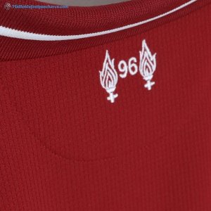 Maillot Liverpool Domicile ML 2018 2019 Rouge Pas Cher