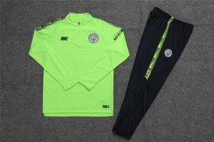 Survetement Manchester City 2019 2020 Vert Fluorescente Pas Cher