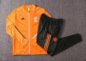 Survetement Manchester United 2020 2021 Orange Pas Cher