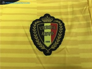 Maillot Belgique Exterieur 2018 Jaune Pas Cher