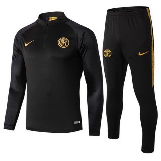 Survetement Inter Milan 2019 2020 Noir Jaune Pas Cher