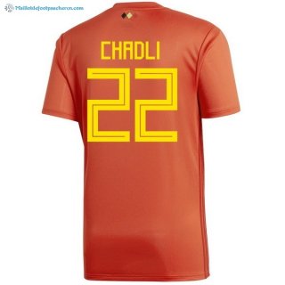 Maillot Belgica Domicile Chadli 2018 Rouge Pas Cher