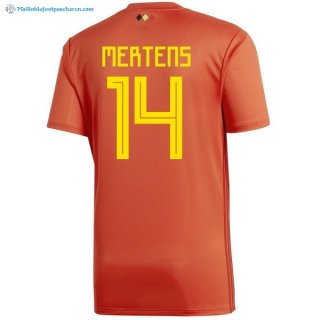 Maillot Belgica Domicile Mertens 2018 Rouge Pas Cher