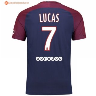 Maillot Paris Saint Germain Domicile Lucas 2017 2018 Pas Cher