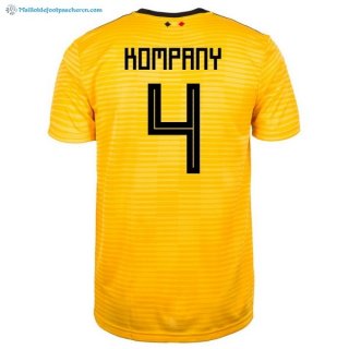 Maillot Belgica Exterieur Kompany 2018 Jaune Pas Cher