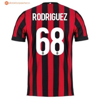 Maillot Milan Domicile Rodriguez 2017 2018 Pas Cher