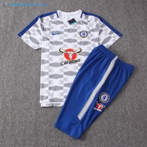 Maillot Entrainement Chelsea Ensemble Complet 2017 2018 Blanc Gris Pas Cher