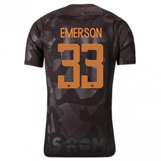 Maillot AS Roma Domicile Emerson 2017 2018 Pas Cher