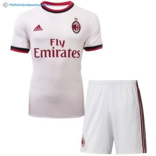 Maillot AC Milan Exterieur Enfant 2017 2018 Blanc Pas Cher