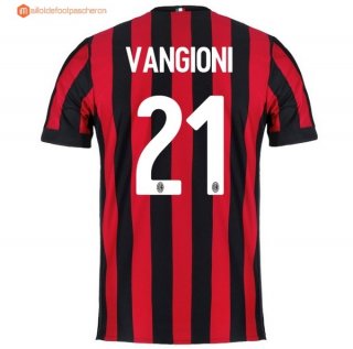 Maillot Milan Domicile Vangioni 2017 2018 Pas Cher