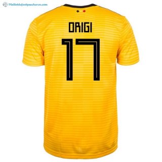 Maillot Belgica Exterieur Origi 2018 Jaune Pas Cher