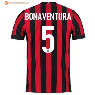 Maillot Milan Domicile Bonaventura 2017 2018 Pas Cher