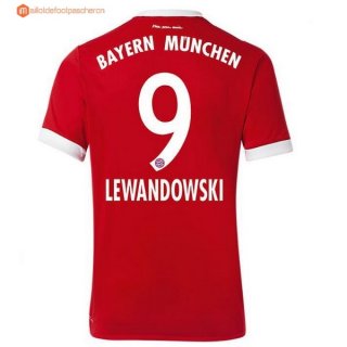 Maillot Bayern Munich Domicile Lewandowski 2017 2018 Pas Cher