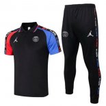 Polo Ensemble Complet Paris Saint Germain 2020 2021 Noir Bleu Pas Cher