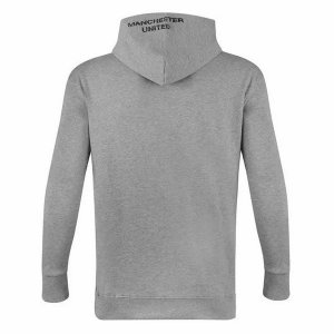 Sweat Shirt Capuche Manchester United 2020 2021 Gris Pas Cher