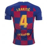 Maillot Barcelona NO.4 I.Rakitic Domicile 2019 2020 Bleu Rouge Pas Cher