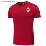 Polo AS Monaco 2017 2018 Rouge Pas Cher