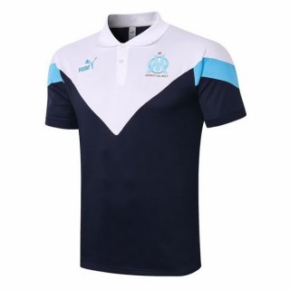 Polo Marseille 2020 2021 Blanc Bleu Pas Cher