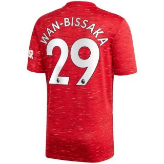 Maillot Manchester United NO.29 Wan Bissaka Domicile 2020 2021 Rouge Pas Cher