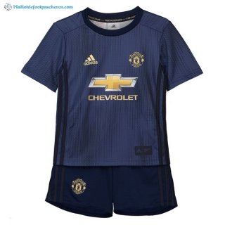 Maillot Manchester United Third Enfant 2018 2019 Bleu Pas Cher