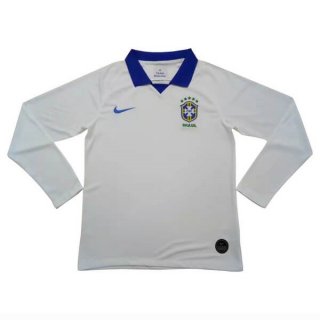 Maillot Brésil Exterieur ML 2019 Blanc Pas Cher