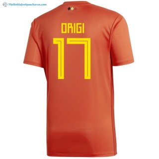 Maillot Belgica Domicile Origi 2018 Rouge Pas Cher