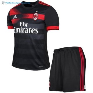 Maillot AC Milan Third Enfant 2017 2018 Noir Pas Cher