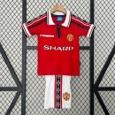 Maillot Manchester United Domicile Retro Enfant 1998 1999