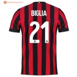 Maillot Milan Domicile Biglia 2017 2018 Pas Cher