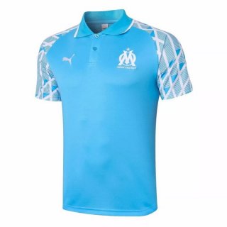 Polo Marseille 2020 2021 Bleu Clair Blanc Pas Cher