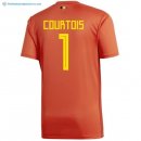 Maillot Belgica Domicile Courtois 2018 Rouge Pas Cher