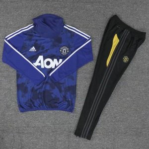 Survetement Manchester United 2019 2020 Bleu Noir Blanc Pas Cher